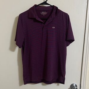 EUC Vineyard Vines Boys On the Go Sankaty Striped Short Sleeve Polo XL